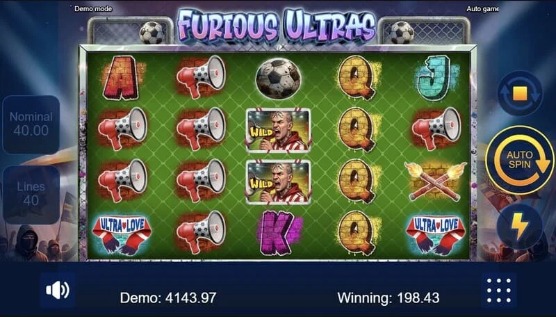 Furious Ultras - রিলগুলিতে পেলাইন